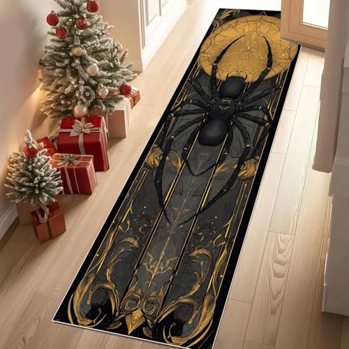Jijliczc Furcht Spinne Insekten Teppich Läufer rutschfest Waschbar 66x300 cm, Halloween Spinnennetz Drucken Flurteppich Küchenteppich Teppichläufer für Bettvorleger Wohnraum Flur Waschküche Jijliczc Furcht Spinne Insekten Teppich Läufer rutschfest Waschbar 66x300 cm, Halloween Spinnennetz Drucken Flurteppich Küchenteppich Teppichläufer für Bettvorleger Wohnraum Flur Waschküche von Jijliczc