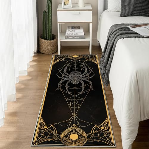 Jijliczc Furcht Spinne Insekten Teppich Läufer rutschfest Waschbar Halloween Spinnennetz Flurteppich Küchenteppich 80x240 cm, Teppichläufer für Bettvorleger Wohnraum Flur Waschküche Jijliczc Furcht Spinne Insekten Teppich Läufer rutschfest Waschbar Halloween Spinnennetz Flurteppich Küchenteppich 80x240 cm, Teppichläufer für Bettvorleger Wohnraum Flur Waschküche von Jijliczc