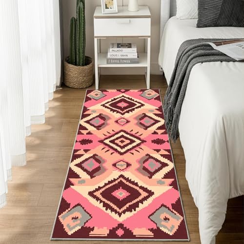 Jijliczc Geometrie Diamant Teppich Läufer 60x120 cm Tradition Nationalität Carpet rutschfest Waschbar Bettumrandung Schlafzimmer, Teppichläufer für Küche, Flur, Eingangsbereich Jijliczc Geometrie Diamant Teppich Läufer 60x120 cm Tradition Nationalität Carpet rutschfest Waschbar Bettumrandung Schlafzimmer, Teppichläufer für Küche, Flur, Eingangsbereich von Jijliczc