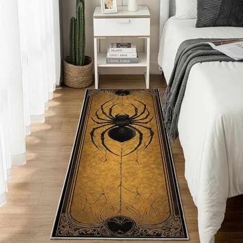 Jijliczc Halloween Retro Spinnennetz Teppich Läufer Flur Furcht Spinne Insekten Teppichläufer Küchenläufer Carpet rutschfest Waschbar für Bettvorleger Flur Küche Waschküche 80x100 cm Jijliczc Halloween Retro Spinnennetz Teppich Läufer Flur Furcht Spinne Insekten Teppichläufer Küchenläufer Carpet rutschfest Waschbar für Bettvorleger Flur Küche Waschküche 80x100 cm von Jijliczc
