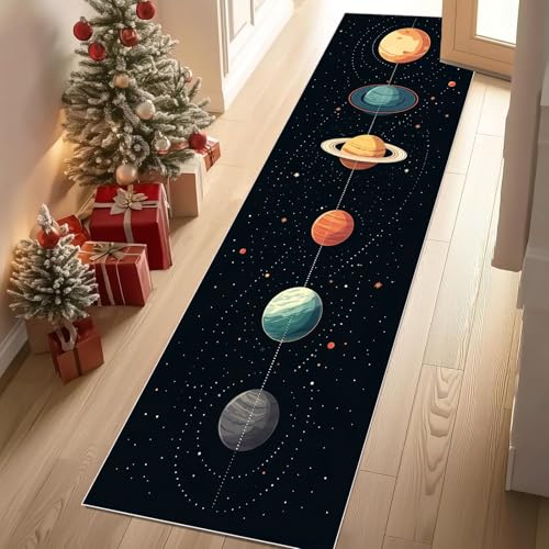 Jijliczc Karikatur Planet Raum Teppich Flur Läufer Sternenhimmel Sonne Erde Teppichläufer Küchenläufer Carpet rutschfest Waschbar für Bettvorleger Flur Küche Waschküche 66x213 cm Jijliczc Karikatur Planet Raum Teppich Flur Läufer Sternenhimmel Sonne Erde Teppichläufer Küchenläufer Carpet rutschfest Waschbar für Bettvorleger Flur Küche Waschküche 66x213 cm von Jijliczc