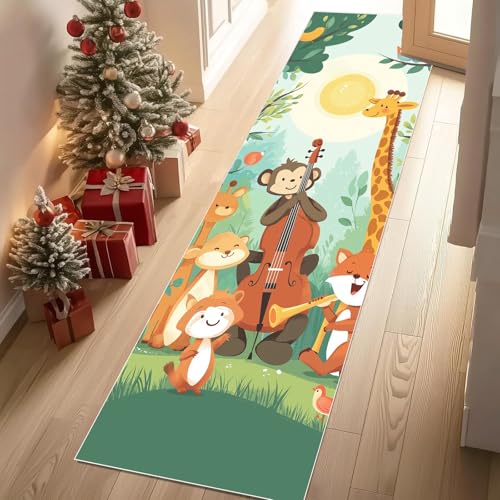 Jijliczc Karikatur Tier Musik Teppich Läufer rutschfest Waschbar 80x200 cm, Fuchs Giraffe AFFE Flurteppich Küchenteppich Teppichläufer für Bettvorleger Wohnraum Flur Waschküche Jijliczc Karikatur Tier Musik Teppich Läufer rutschfest Waschbar 80x200 cm, Fuchs Giraffe AFFE Flurteppich Küchenteppich Teppichläufer für Bettvorleger Wohnraum Flur Waschküche von Jijliczc