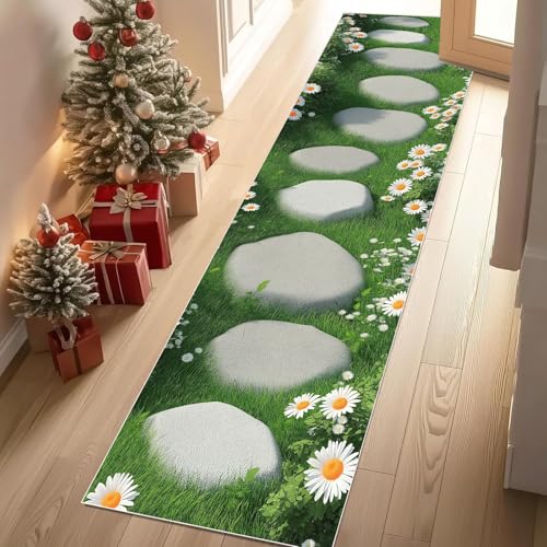 Jijliczc Kopfsteinpflaster Gänseblümchen Teppich Flur Läufer Blumen Rasen Anlage Teppichläufer Küchenläufer Carpet rutschfest Waschbar für Bettvorleger Flur Küche Waschküche 80x100 cm Jijliczc Kopfsteinpflaster Gänseblümchen Teppich Flur Läufer Blumen Rasen Anlage Teppichläufer Küchenläufer Carpet rutschfest Waschbar für Bettvorleger Flur Küche Waschküche 80x100 cm von Jijliczc