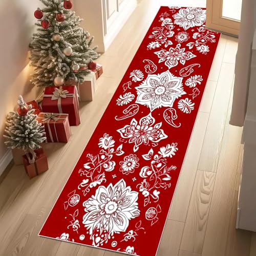 Jijliczc Ländlich Blumen Anlage Teppich Läufer rutschfest Waschbar 80x150 cm, Böhmen Blumenmuster Flurteppich Küchenteppich Teppichläufer für Bettvorleger Wohnraum Flur Waschküche Jijliczc Ländlich Blumen Anlage Teppich Läufer rutschfest Waschbar 80x150 cm, Böhmen Blumenmuster Flurteppich Küchenteppich Teppichläufer für Bettvorleger Wohnraum Flur Waschküche von Jijliczc