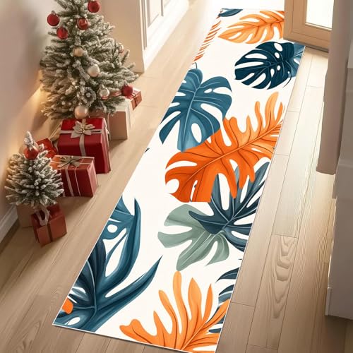 Jijliczc Modern Monstera Anlage Teppich Läufer Flur Einfachheit Pflanzendrucke Teppichläufer Küchenläufer Carpet rutschfest Waschbar für Bettvorleger Flur Küche Waschküche 80x100 cm Jijliczc Modern Monstera Anlage Teppich Läufer Flur Einfachheit Pflanzendrucke Teppichläufer Küchenläufer Carpet rutschfest Waschbar für Bettvorleger Flur Küche Waschküche 80x100 cm von Jijliczc