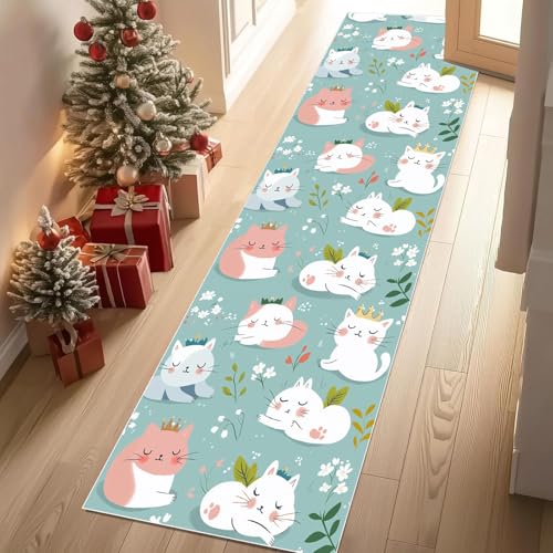 Jijliczc Niedlich Kind Katze Teppich Läufer Flur Karikatur Haustier Anlage Teppichläufer Küchenläufer Carpet rutschfest Waschbar für Bettvorleger Flur Küche Waschküche 80x100 cm Jijliczc Niedlich Kind Katze Teppich Läufer Flur Karikatur Haustier Anlage Teppichläufer Küchenläufer Carpet rutschfest Waschbar für Bettvorleger Flur Küche Waschküche 80x100 cm von Jijliczc