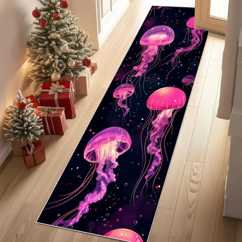 Jijliczc Niedlich Meerestiere Teppich Flur Läufer Karikatur Qualle Ästhetik Teppichläufer Küchenläufer Carpet rutschfest Waschbar für Bettvorleger Flur Küche Waschküche 66x213 cm Jijliczc Niedlich Meerestiere Teppich Flur Läufer Karikatur Qualle Ästhetik Teppichläufer Küchenläufer Carpet rutschfest Waschbar für Bettvorleger Flur Küche Waschküche 66x213 cm von Jijliczc