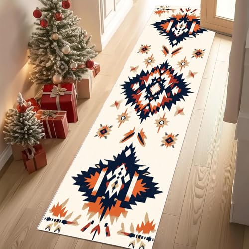 Jijliczc Retro Geometrie Diamant Teppichläufer rutschfest Waschbar 60x210 cm, Tradition Stamm Aztekisch Küchenteppich Flurteppich Teppich Läufer für Flur, Eingangsbereich, Küche, Wohnzimmer Jijliczc Retro Geometrie Diamant Teppichläufer rutschfest Waschbar 60x210 cm, Tradition Stamm Aztekisch Küchenteppich Flurteppich Teppich Läufer für Flur, Eingangsbereich, Küche, Wohnzimmer von Jijliczc