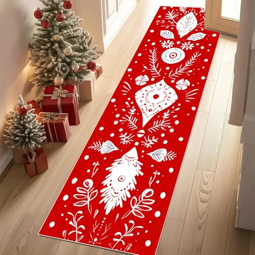 Jijliczc Retro Tradition Stamm Teppich Läufer Flur Rot Weiß Ländlich Anlage Teppichläufer Küchenläufer Carpet rutschfest Waschbar für Bettvorleger Flur Küche Waschküche 80x100 cm Jijliczc Retro Tradition Stamm Teppich Läufer Flur Rot Weiß Ländlich Anlage Teppichläufer Küchenläufer Carpet rutschfest Waschbar für Bettvorleger Flur Küche Waschküche 80x100 cm von Jijliczc