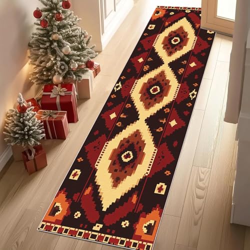 Jijliczc Retro aztekisch Stamm Teppich Flur Läufer 60 x 240 cm Tradition Nationalität Teppichläufer Küchenläufer Teppiche rutschfest Waschbar für Bettvorleger Flur Küche Waschküche Jijliczc Retro aztekisch Stamm Teppich Flur Läufer 60 x 240 cm Tradition Nationalität Teppichläufer Küchenläufer Teppiche rutschfest Waschbar für Bettvorleger Flur Küche Waschküche von Jijliczc