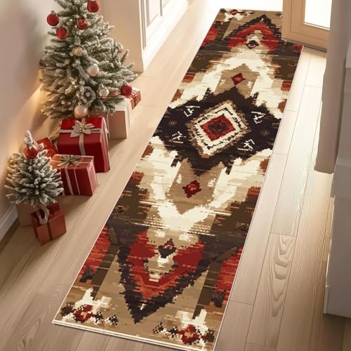 Jijliczc Retro aztekisch Stamm Teppich Läufer rutschfest Waschbar 80x300 cm, Tradition Nationalität Flurteppich Küchenteppich Teppichläufer für Bettvorleger Wohnraum Flur Waschküche Jijliczc Retro aztekisch Stamm Teppich Läufer rutschfest Waschbar 80x300 cm, Tradition Nationalität Flurteppich Küchenteppich Teppichläufer für Bettvorleger Wohnraum Flur Waschküche von Jijliczc