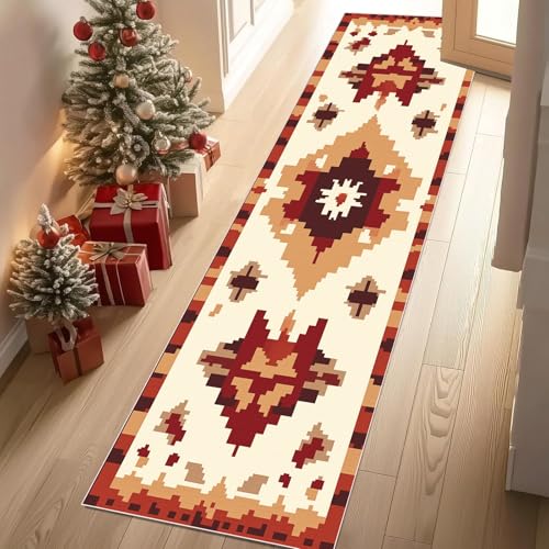 Jijliczc Retro aztekisch Stamm Teppich Läufer rutschfest Waschbar Tradition Nationalität Flurteppich Küchenteppich 80x240 cm, Teppichläufer für Bettvorleger Wohnraum Flur Waschküche Jijliczc Retro aztekisch Stamm Teppich Läufer rutschfest Waschbar Tradition Nationalität Flurteppich Küchenteppich 80x240 cm, Teppichläufer für Bettvorleger Wohnraum Flur Waschküche von Jijliczc
