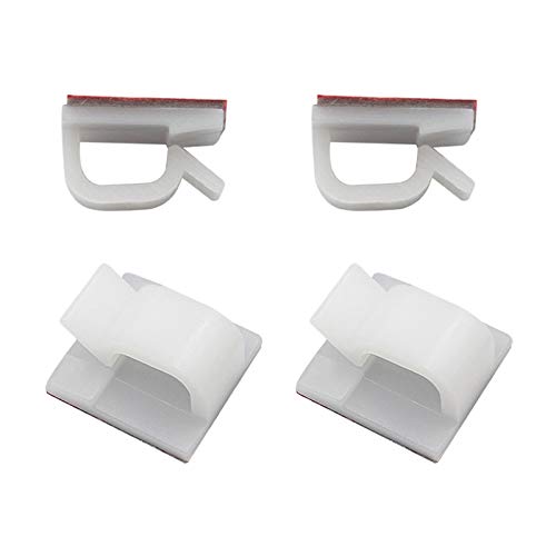 Jikoiuty 100 Stücke Klebe Kabel Permanent Draht Clips Kable Organizer Halter Permanent für Wand Tisch 14X 14Mm von Jikoiuty