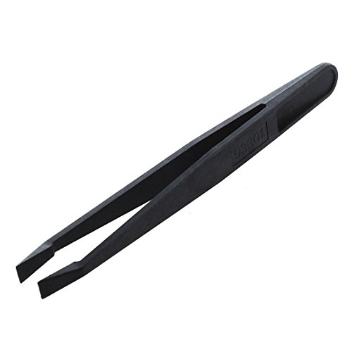 Jikoiuty Jikoiuty (R) Handwerkzeug Schwarzer Kunststoff Flache Spitze Anti- Pinzette von Jikoiuty