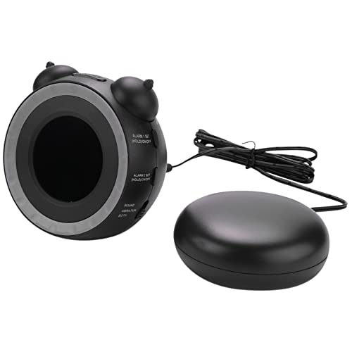 Jikoiuty Lauter Doppelwecker mit BettrüTtler, Vibrationswecker für SchwerschläFer Oder HöRgeschäDigte, USB Ladeanschluss von Jikoiuty