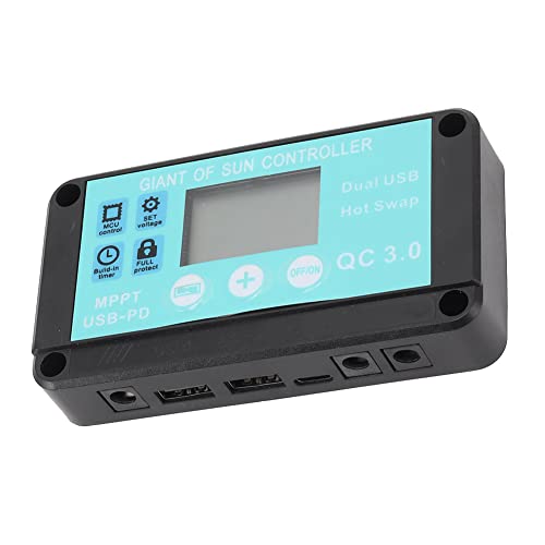 Jikoiuty MPPT-Solarladeregler Mehrfachschutz-Solar-Solar-QC3.0-Regler mit LCD-Bildschirm (10A) von Jikoiuty
