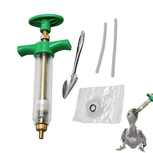 Jildouf Flüssigkeitsspritze - Futterinjektor-Set für Vögel mit weichem Schlauch und Löffeln | Multifunktionales Injektor-Set für Haustiere, Vögel, Papageien Jildouf Flüssigkeitsspritze - Futterinjektor-Set für Vögel mit weichem Schlauch und Löffeln | Multifunktionales Injektor-Set für Haustiere, Vögel, Papageien von Jildouf