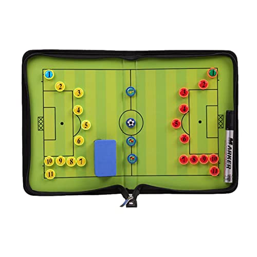 Magnetisches Fußball-Taktikbrett, Magnetisches Fußballbrett, Faltbares Und Tragbares Fußball-Strategie-Trainerbrett Mit Trockenradierer Und Markierungsstift, Löschbares, Wasserdichtes, Faltbares, Magn von Jildouf