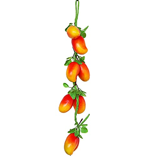Jilibaba Künstliche Mango-Saiten, künstliche Mango-Saiten, Kunststoff, Obst für Zuhause, Küche, Party, Dekoration, Festival, Anzeige, Fotografie, 1 Stück von Jilibaba
