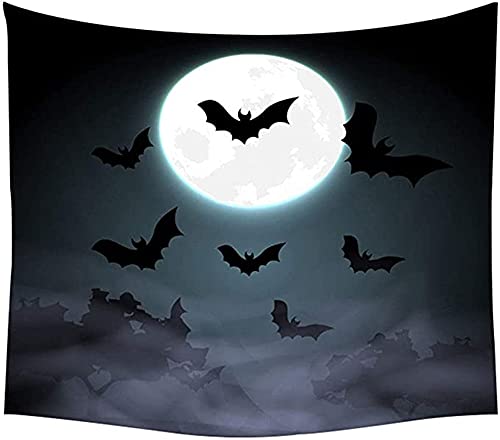 Jilibaba Wandbehang Halloween Fledermaus Wandbehang Wandteppich 150cm x 130cm von Jilibaba