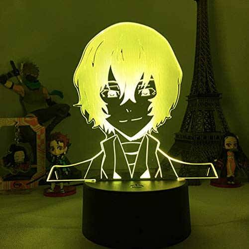 3D Led Lights Bungou Stray Dogs Night Light Remote Control & 7 Colors Mood Lamp Hot Lighting Birthday Holiday Ideas Decorations for Boys Teen von Jilijia