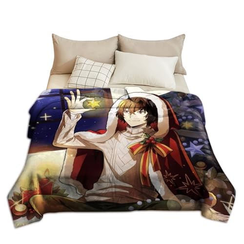 Jilijia Bungo Stray Dogs Decke Dazai Osamu Anime Print Weiche Flauschige Flanell Decke Bettwäsche Weihnachten Geburtstag Geschenk von Jilijia