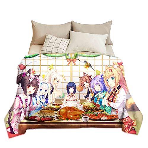 Jilijia Fleecedecke, Überwurf, japanisches Anime-Design, japanisches Anime-Vanillenendoroid – super weiche Decke, perfekt für jedes Schlafzimmer, 120 x 150 cm von Jilijia