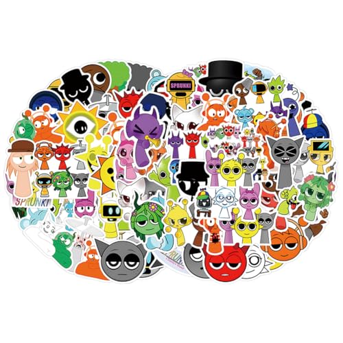 Jilijia Sprunki-Aufkleber, 110 Stück, Horror-Spiel, Sprunki-Cartoon, wasserdicht, Anime-Wasserbecher, Aufkleber, Taschen, Notizbücher, Aufkleber Jilijia Sprunki-Aufkleber, 110 Stück, Horror-Spiel, Sprunki-Cartoon, wasserdicht, Anime-Wasserbecher, Aufkleber, Taschen, Notizbücher, Aufkleber von Jilijia