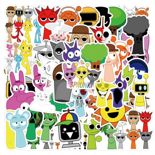 Jilijia Sprunki-Aufkleber, 55 Stück, Horror-Spiel, Sprunki-Cartoon, wasserdicht, Anime-Wasserbecher, Aufkleber, Taschen, Notizbücher, Aufkleber Jilijia Sprunki-Aufkleber, 55 Stück, Horror-Spiel, Sprunki-Cartoon, wasserdicht, Anime-Wasserbecher, Aufkleber, Taschen, Notizbücher, Aufkleber von Jilijia
