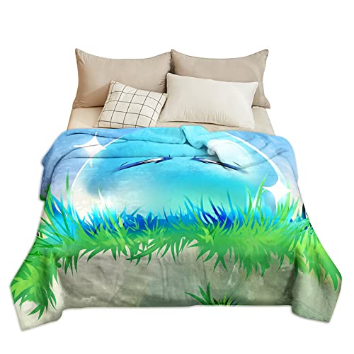 Jilijia That Time I Got Reincarnated as a Slime Anime Decke Flanell Polar Fleece Sheet Rimuru Tempest Decke Schlafzimmer Geschenke von Jilijia