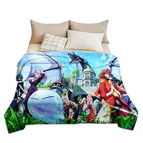Jilijia That Time I Got Reincarnated as a Slime Anime Decke Flanell Polar Fleece Sheet Rimuru Tempest Decke Schlafzimmer Geschenke von Jilijia