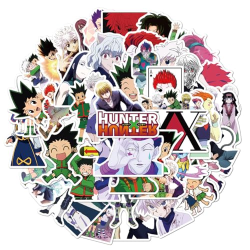 Kurapika/Gon Freecss/Killua Zaoldyeck Anime-Aufkleber-Set, Cartoon-Charaktere, 50 Stück, Vinyl, wasserdichte Aufkleber für Laptop, Wasserflasche, Skateboards, Fahrrad Kurapika/Gon Freecss/Killua Zaoldyeck Anime-Aufkleber-Set, Cartoon-Charaktere, 50 Stück, Vinyl, wasserdichte Aufkleber für Laptop, Wasserflasche, Skateboards, Fahrrad von Jilijia