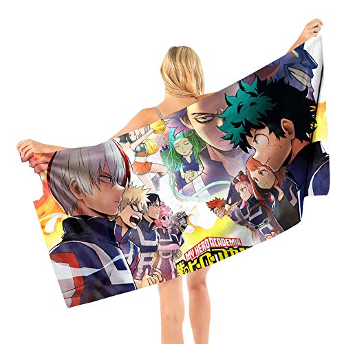 My Hero Academia Badetuch, riesiges Handtuch, Mikrofaser, weich, schnelltrocknend, leicht, 140 x 70 cm von Jilijia