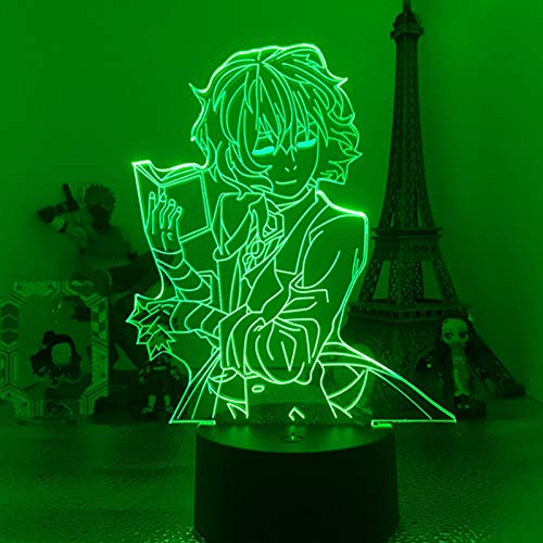 Night Light Bungo Stray Dogs Akutagawa Ryunosuke Desk Lamp, 16 Color Touch Remote Table Lamp, Home Kid Baby Bedroom Sleep Bulb Holiday Toy Art Decor Gift Lamp von Jilijia