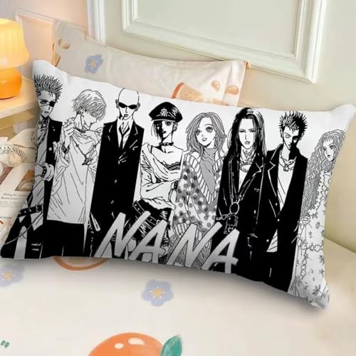 Osaki Nana Anime Kissenbezug, doppelseitig, bedruckt, Komatsu Nana, Cartoon, weiche Wurfkissenbezüge, Dekoration für Zuhause, Sofa, Bettwäsche, 60 x 40 cm Osaki Nana Anime Kissenbezug, doppelseitig, bedruckt, Komatsu Nana, Cartoon, weiche Wurfkissenbezüge, Dekoration für Zuhause, Sofa, Bettwäsche, 60 x 40 cm von Jilijia