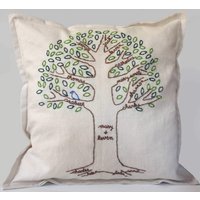 Benutzerdefinierte Stammbaum Kissenbezug Bedeutungsvoll Einzigartig Personalisierte Muttertags - Oder Jahrestagsgeschenk Handgestickter Bezug Nur von JillianHollmann