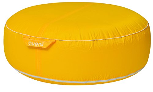 Avenli Pouf I Sitzkissen 98x38cm Sitzsack aufblasbar gewebeverstärkter Bezug wasserfest Outdoor gelb von Jilong