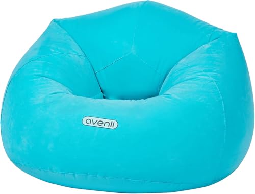 Easigo Lazy Chair Ø 105 x 65 cm aufblasbarer Sessel velourbeschichteter Sitzsack Sitzkissen Relax Lounge Stuhl Hocker (sortiert - Farbauswahl nicht möglich) von Jilong