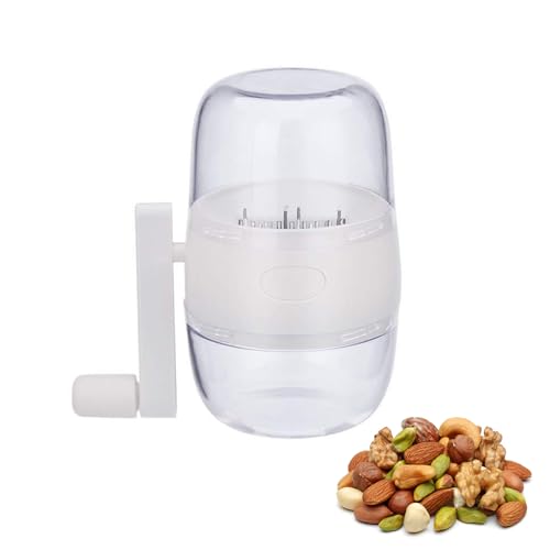 Jilskl Nut Mill, Manual Nut Mill with Hand Crank, Peanut Grinder, Multifunctional Nut Chopper, Universal Chopper, for Crushing Almonds, Hazelnuts, Peanuts, Walnuts and Other Nuts (White) von Jilskl