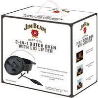 Jim Beam Dutch Oven mit 2-IN-1-Deckel aus Gusseisen von Jim Beam