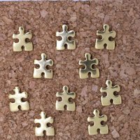 Puzzlestück Pins - Gold Oder Silber - Set Von 10-Home Office - Puzzleteile, Säge, Ein Autismus Bewusstsein Dekor von JimClift