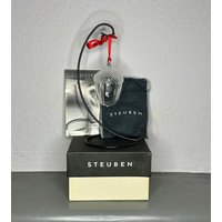 Vintage Steuben Glas Eichel Ornament Mit Original Box, Filzbeutel & Papierkram von JimRabun