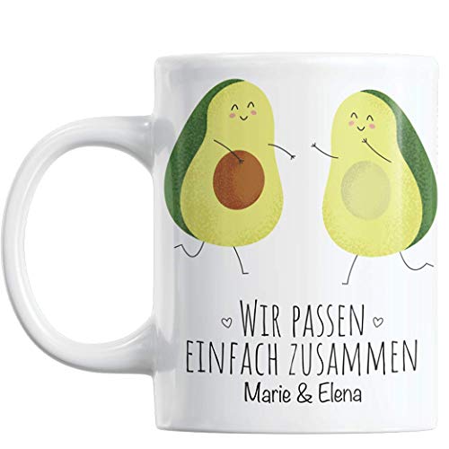 BFF Tasse Avocado personalisierbar | Geschenk beste Freundin Avocados | Freundinnen Geburtstagsgeschenk personalisiert Kaffeetasse von Jimbeels