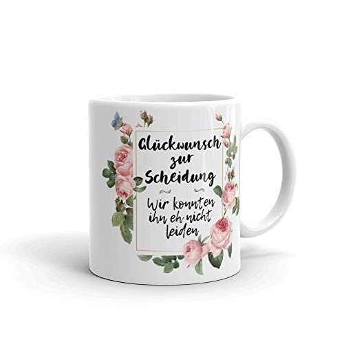 Glückwunsch zur Scheidung Tasse | Lustiges Geschenk für Geschiedene | Witzige Kaffeetasse zur Trennung | Lustiger Spruch Scheidung Kaffeebecher von Jimbeels
