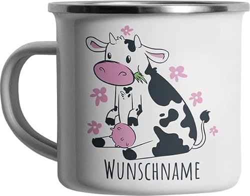 Suesse Kuh Personalisierbar Name lustig bedruckte Emailletasse Lustige Sprüche Emaille Tasse von Jimbeels