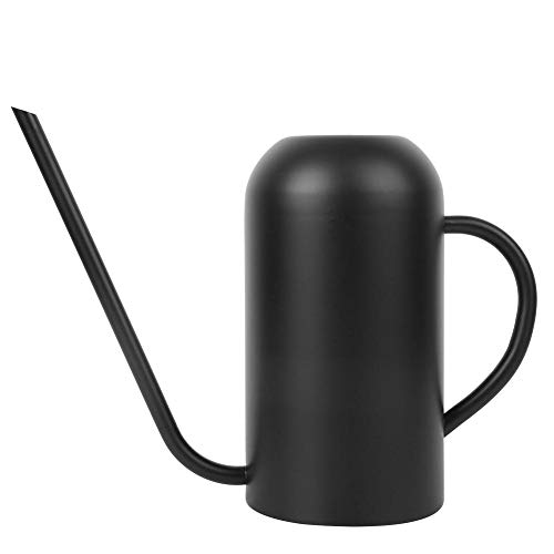 Jimfoty Long Mouth Sprinkling Pot Edelstahl Gießkanne Pot Long Spout Gießkanne für Innen-/Außenterrassen Pflanzen Blumen 50oz/1,5L - Schwarz von Jimfoty