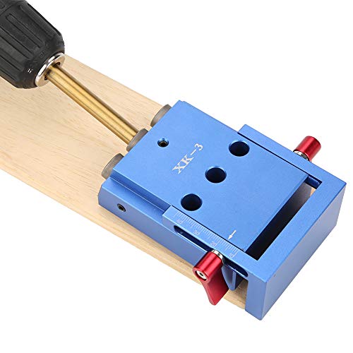 Taschenlochlehre, Schrägbohrschablonensatz für Holzbearbeitungswerkzeuge Taschenlochbohrset Positioner Locator Tool von Jimfoty