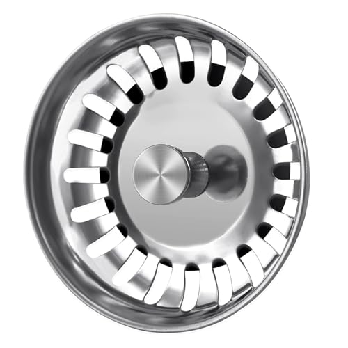 Jimkply 1 Stück Edelstahl Spülbecken Siebkörbchen, Ø79mm Waschbeckenstöpsel, Anti Clogging Sieb Waschbeckenstöpsel, Schnellentwässerndes Design mit Dichtung Jimkply 1 Stück Edelstahl Spülbecken Siebkörbchen, Ø79mm Waschbeckenstöpsel, Anti Clogging Sieb Waschbeckenstöpsel, Schnellentwässerndes Design mit Dichtung von Jimklpy
