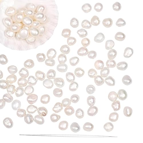 Jimkply 150 Stück Barockperlen mit Perlennadel,10 mm Unregelmäßige Acryl Bastelperlen in Perlmutt-Optik, für Armbänder, Halsketten und Dekoration Jimkply 150 Stück Barockperlen mit Perlennadel,10 mm Unregelmäßige Acryl Bastelperlen in Perlmutt-Optik, für Armbänder, Halsketten und Dekoration von Jimklpy