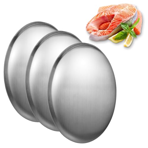 Jimkply Edelstahlseife, 3 Stück Metall-Geruchsentferner, Wiederverwendbarer Geruchsneutralisierender Metall-Reibstein, gegen Fisch-, Zwiebel- und Knoblauchgeruch an Händen Jimkply Edelstahlseife, 3 Stück Metall-Geruchsentferner, Wiederverwendbarer Geruchsneutralisierender Metall-Reibstein, gegen Fisch-, Zwiebel- und Knoblauchgeruch an Händen von Jimklpy
